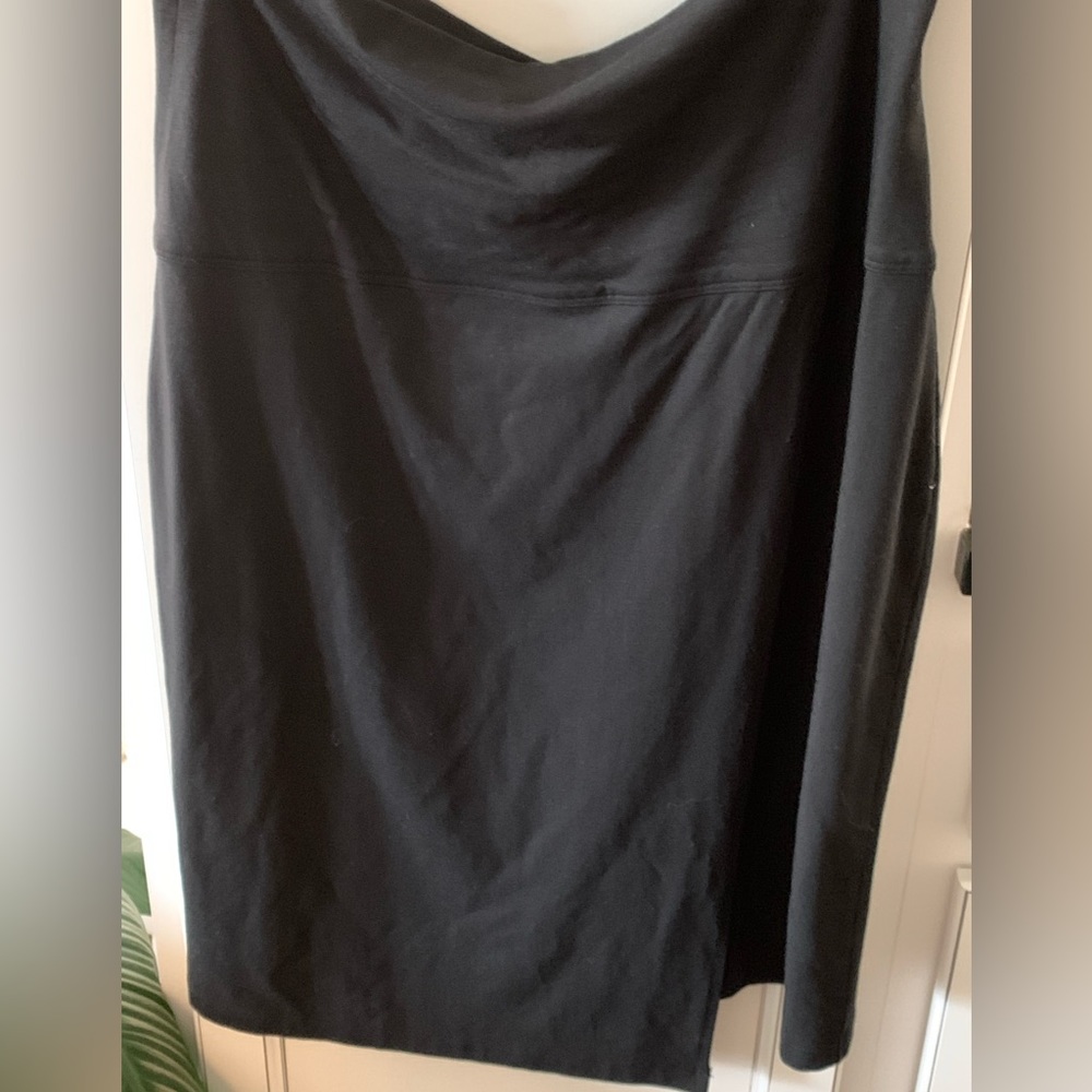 Athleta, Black, faux wrap cotton skirt